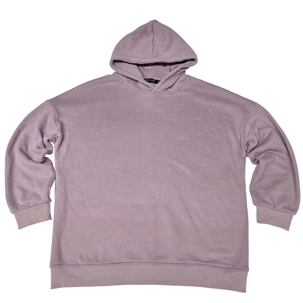 EFAN Womens Oversized Fleece Hoodie Lavender Purple Pullover Large Comfy Lounge
